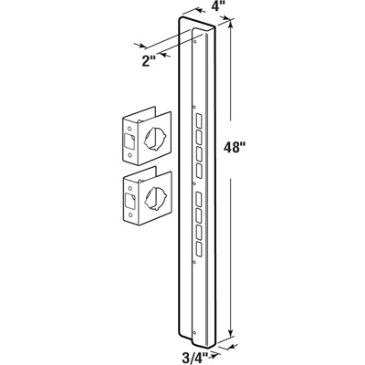 door jamb reinforcement backset wht steel kit